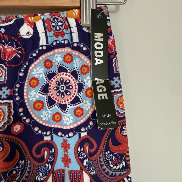Moda Age Boho Mandala Print Leggings OS NWT - Picture 3 of 7